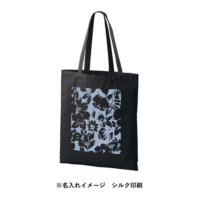 ライトキャンバスフラットバッグ（LL）（SNS-0300729）名入れイメージ　シルク印刷（本体ブラック）