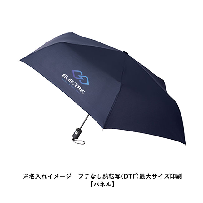 自動開閉UV折りたたみ傘（SNS-0300751）名入れイメージ　フルカラー印刷（パネル）