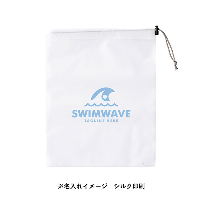 携帯レインコート（巾着付）（SNS-0300754）名入れイメージ　シルク印刷
