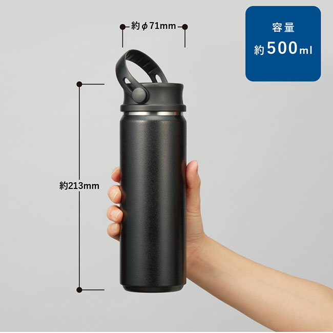 Ｚａｌａｔｔｏサーモハンドルスタイルボトル５００ｍｌ　ｖｅｒ．２（SNS-0300759）サイズ詳細