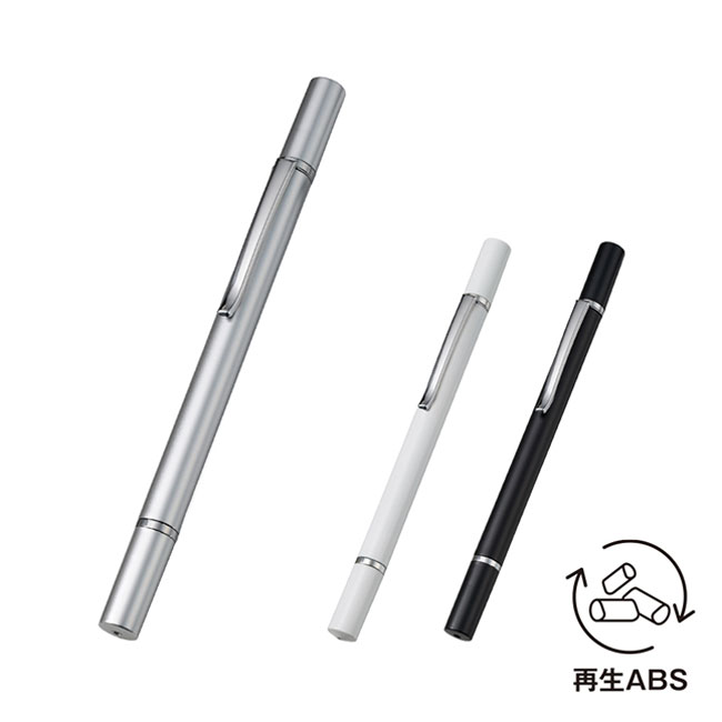 ボールペン付クリアディスク型タッチペン（再生ABS）（SNS-0300775）