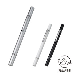 ボールペン付クリアディスク型タッチペン（再生ABS）