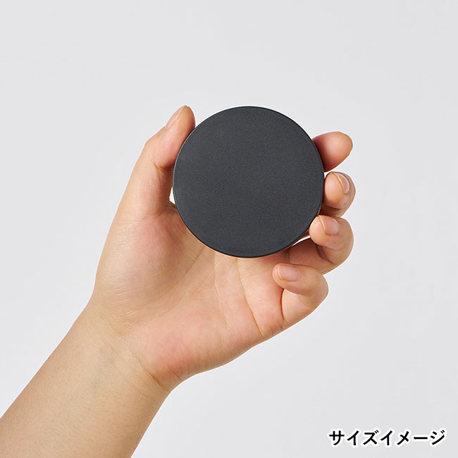 スマートモバイルチャージャー2500　ラウンド（SNS-0300787）サイズイメージ(本体ブラック) 