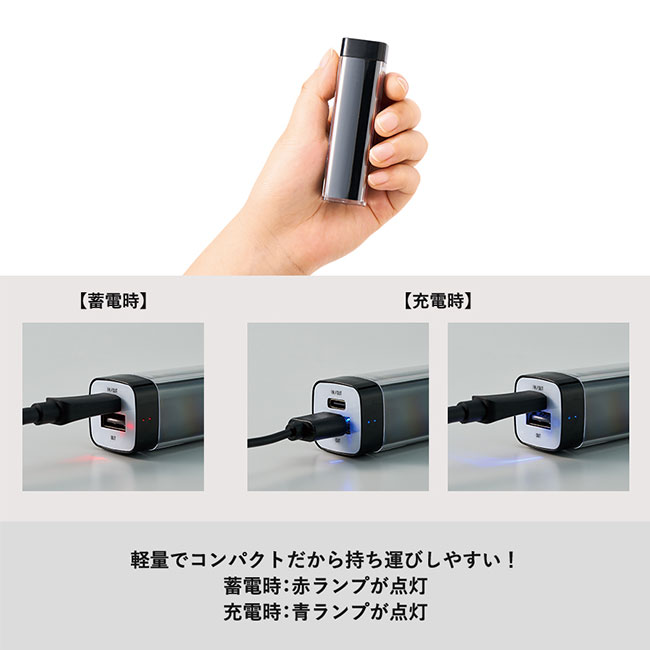 カスタムデザインチャージャー2200 Type-C対応（SNS-0300792）軽量でコンパクトだから持ち運びしやすい！