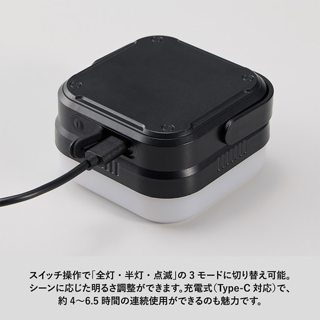 COBスクエアハンギングライト(SNS-0300813)スイッチ操作で全灯・半灯・点灯の3モードに切り替え可能。