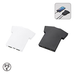全面印刷できるモバイルチャージャー5000　Ｔシャツ