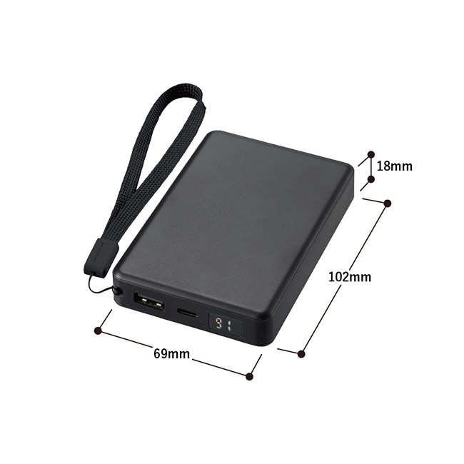 モバイルチャージャー８０００　デジタル表示付（SNS-0300842）本体サイズ