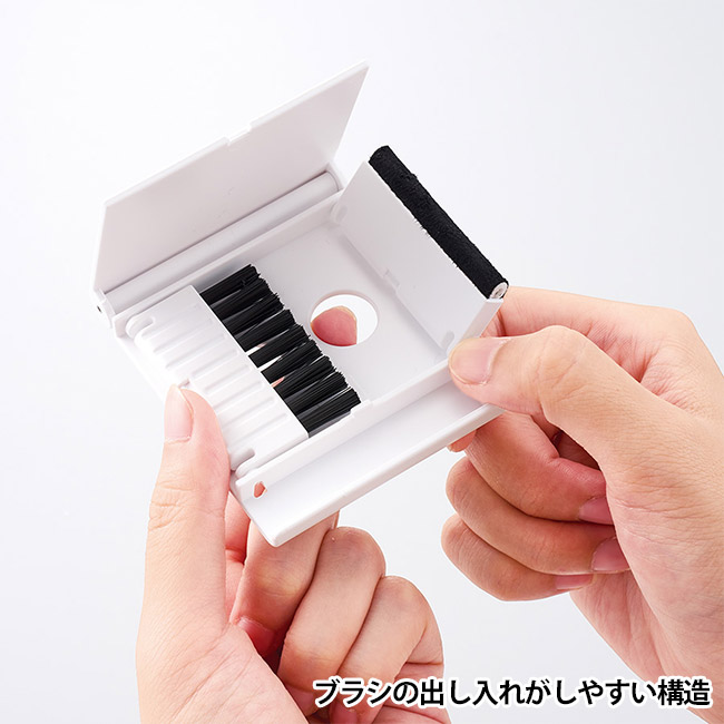 スマホスタンドにもなるPC2WAYクリーナー(SNS-0300853)名入れイメージ フルカラー印刷