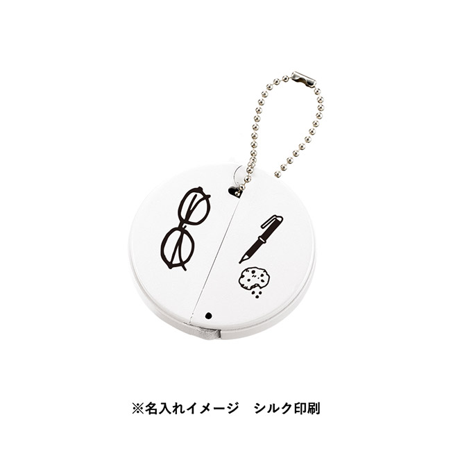 チャームラウンドバッグハンガー（SNS-0300859）名入れイメージ　シルク印刷