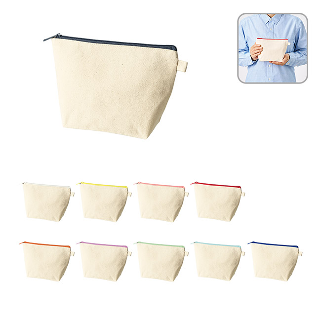 カラーファスナーキャンバスデイリーポーチ（SNS-0300863）