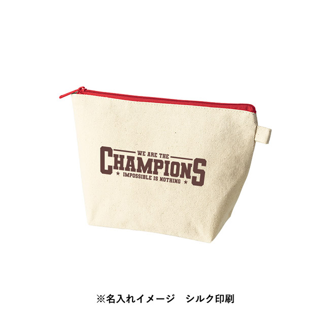 カラーファスナーキャンバスデイリーポーチ（SNS-0300863）名入れイメージ　フチありフルカラー印刷