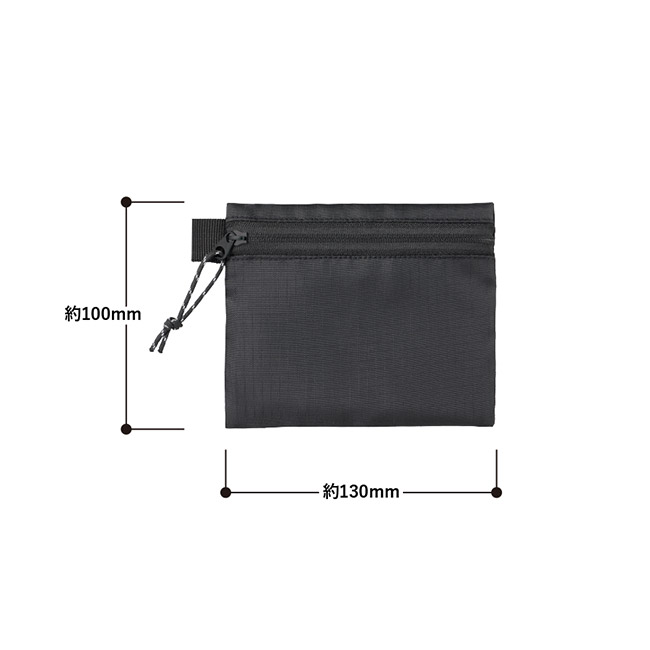 リップストップフラットポーチ（ＳＳ)（SNS-0300866）本体サイズ