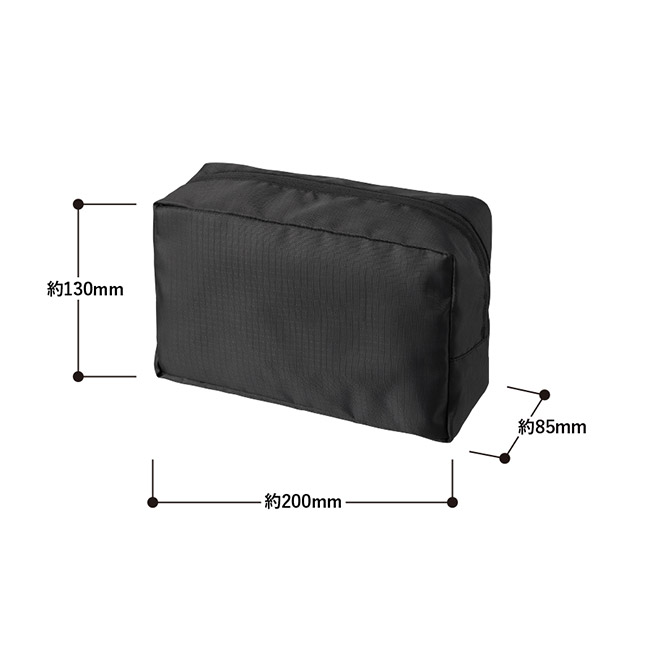 リップストップスクエアポーチ(L)(SNS-0300870)本体サイズ