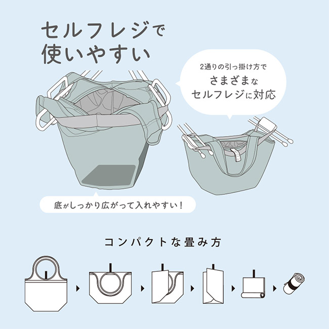 クルリト セルフレジで使いやすいコンパクトクーラーマルシェバッグ(SNS-0300892)セルフレジで使いやすい