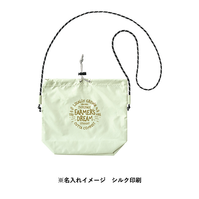 ファインライトポリ巾着ショルダー(SNS-0300907)名入れイメージ シルク印刷