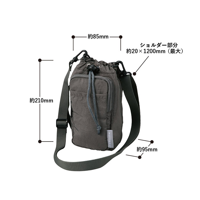 MOTTERUクーラーボトルホルダーサコッシュ（SNS-0300911）本体サイズ