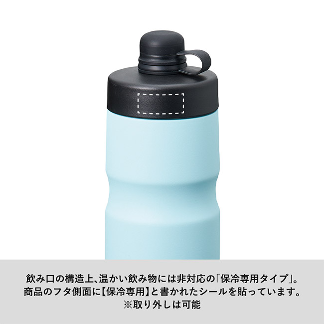 ステンレスサーモスポーツボトル600ml（SNS-0300919）飲み口の構造上、温かい飲み物には非対応の保冷専用タイプ。