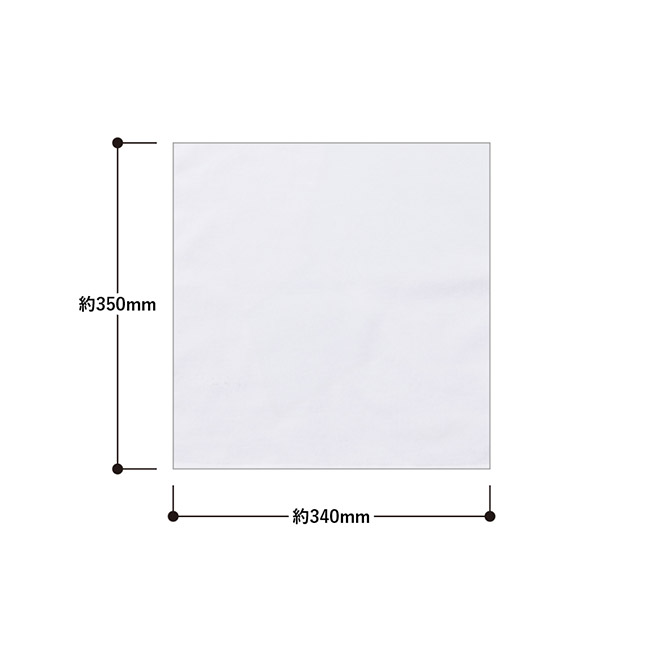 プリントしやすいコットンシャーリングループ付タオル（SNS-0300933）サイズイメージ