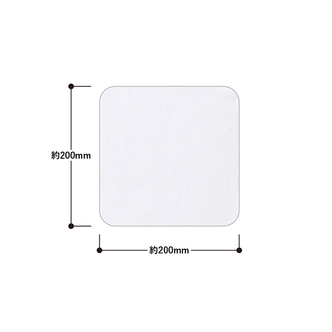 プリントしやすいコットンシャーリングミニタオル（SNS-0300934）サイズイメージ