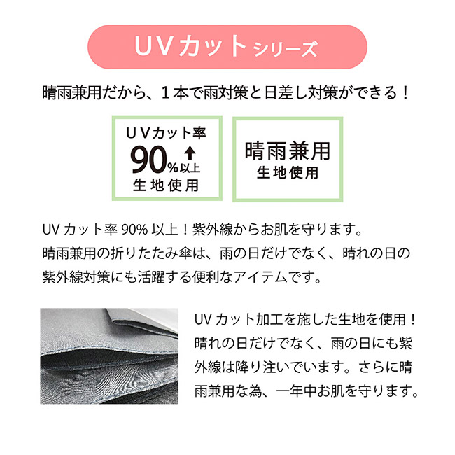 たたんでも伸ばしても使えるUV傘（SNS-0300941）商品特徴