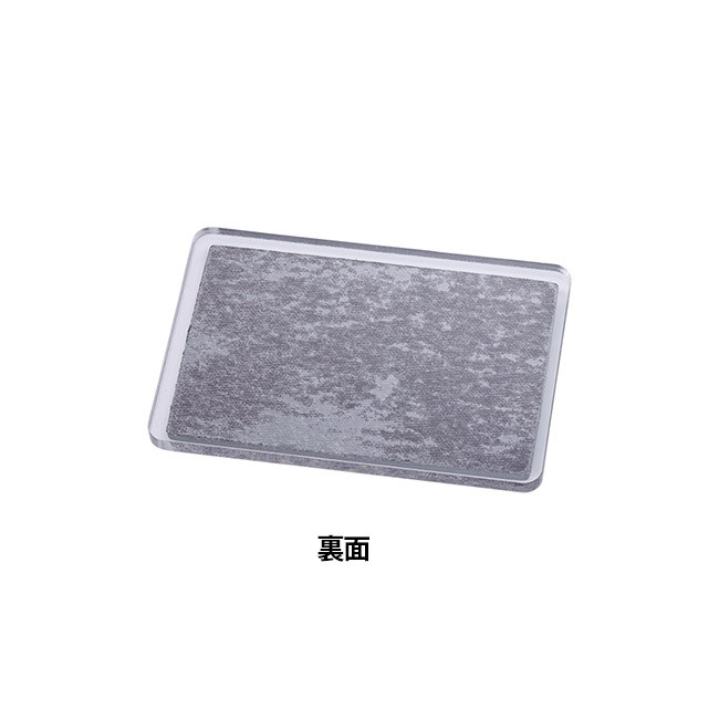 【プリント専用商品】アクリルマグネット　ワイドスクエア　クリア（SNS-0300951）裏面マグネット
