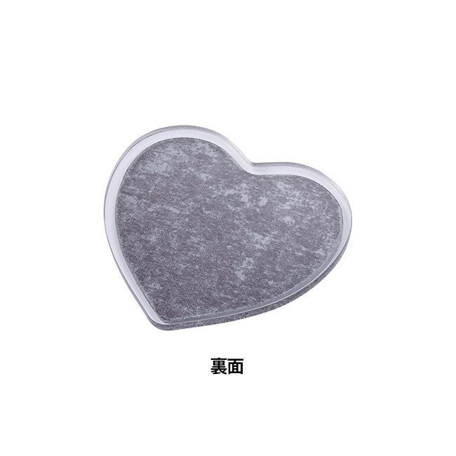 【プリント専用商品】アクリルマグネット　ハート　クリア（SNS-0300952）裏面マグネット