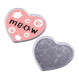 【プリント専用商品】アクリルマグネット　ハート　クリア