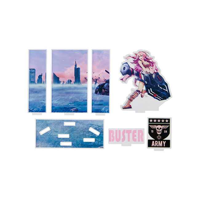 【プリント専用商品】アクリルジオラマ１４０×２５０ｍｍ　クリア（SNS-0300958）パーツ分解時