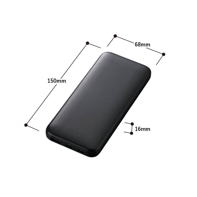 モバイルチャージャー10000(リン酸鉄使用)(SNS-0300972) 68×150×16(mm)
