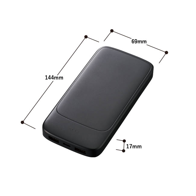 モバイルチャージャー10000(準固体使用)(SNS-0300974) 144×69×17(mm)