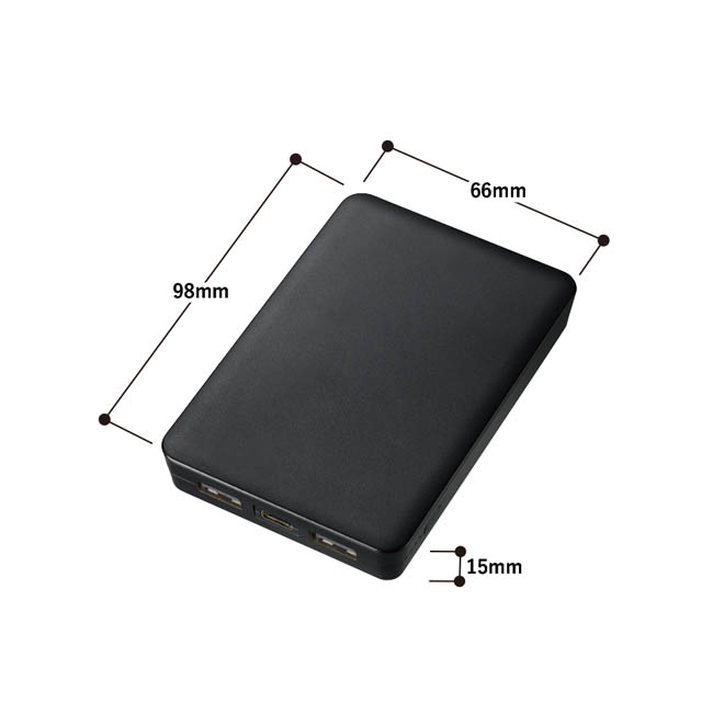全面印刷できるモバイルチャージャー5000(リン酸鉄使用)(SNS-0300976) 66×98×15(mm)