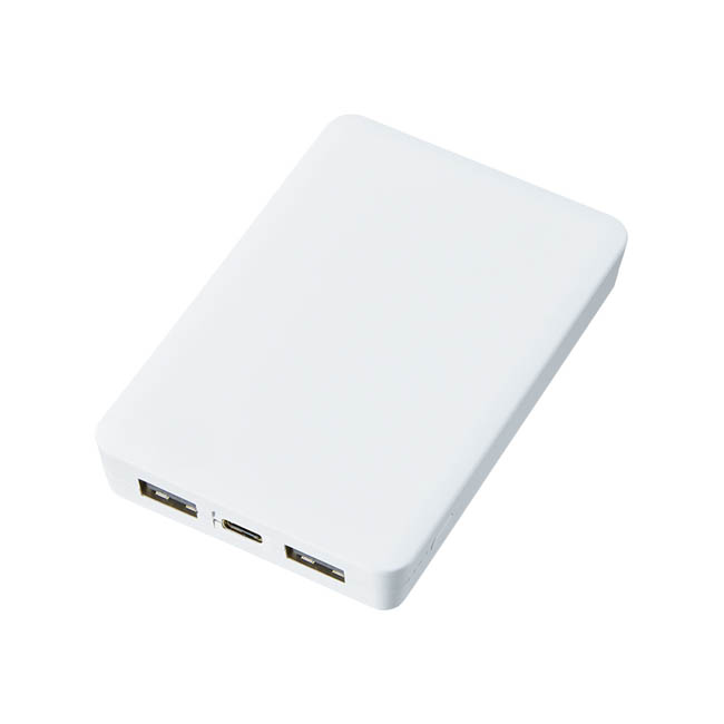 全面印刷できるモバイルチャージャー5000(リン酸鉄使用)(SNS-0300976) ホワイト 本体