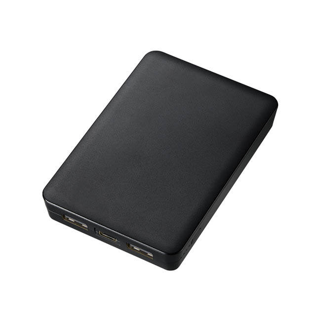 全面印刷できるモバイルチャージャー5000(リン酸鉄使用)(SNS-0300976) ブラック 本体