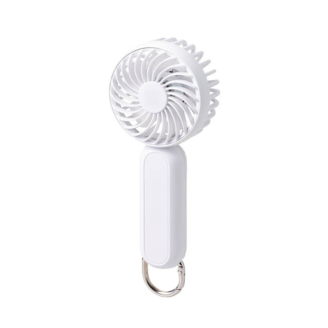 カラビナ付コンパクトハンディファン(準固体使用)(SNS-0300984) ホワイト 本体
