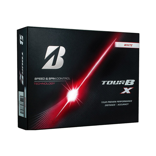 ブリヂストン ゴルフボール TOURB X(3pcs) ホワイト(SNS-0300988) 赤いTOUR B X化粧箱の正面写真
