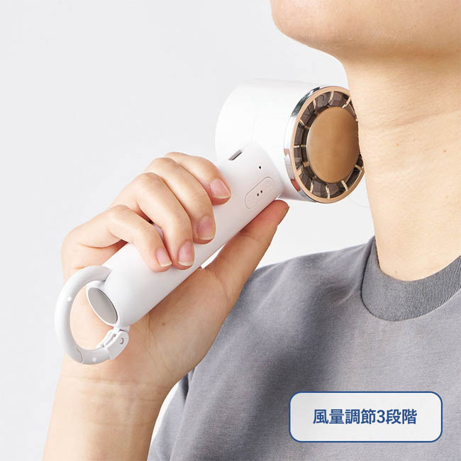 冷却プレートカラビナUSBハンディファン(リン酸鉄使用)ホワイト(SNS-0300993)
