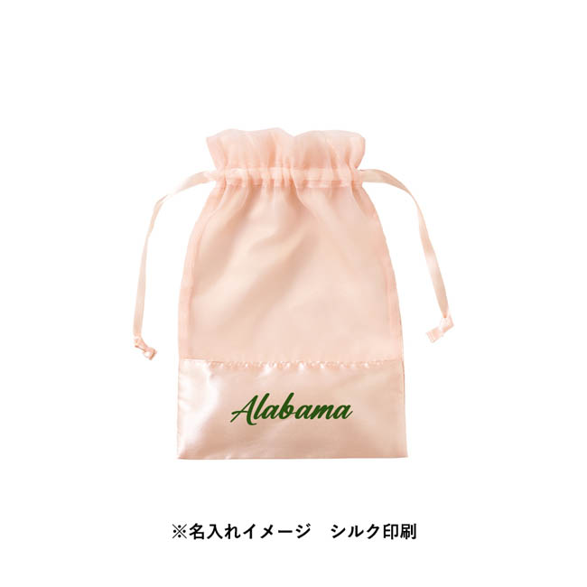 サテン&オーガンジー巾着(M)(SNS-0300998) シルク印刷