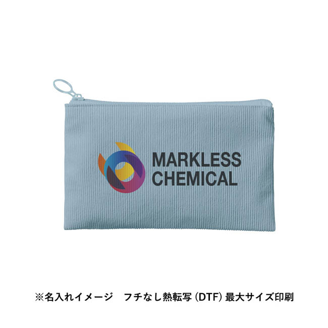 コーデュロイフラットポーチ(S)(SNS-0301004) 熱転写印刷・DTF