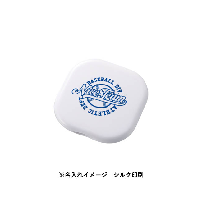 コーム付コンパクトミラー スクエア(SNS-0301014) シルク印刷