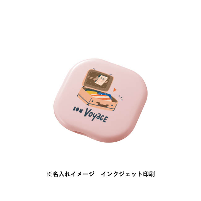 コーム付コンパクトミラー スクエア(SNS-0301014) フルカラー印刷