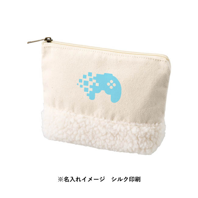 ボア&キャンバスデイリーポーチ(SNS-0301050) シルク