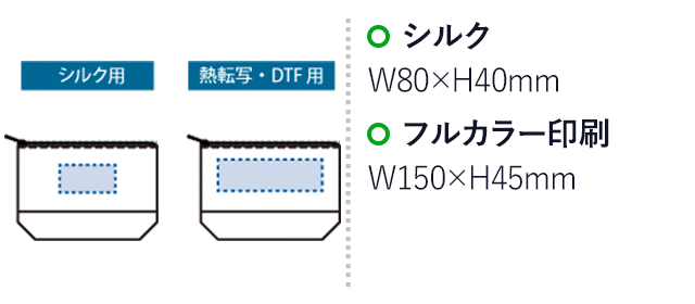 ボア&キャンバスデイリーポーチ(SNS-0301050)名入れ画像 プリント範囲 シルク:W80×H40(mm)、熱転写・DTF:W150×H45(mm)