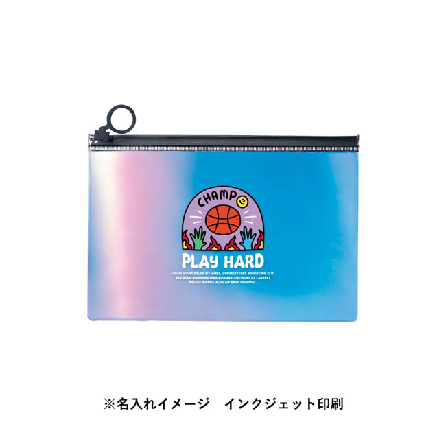 オーロラPVCポーチ(M)(SNS-0301054) フルカラー印刷