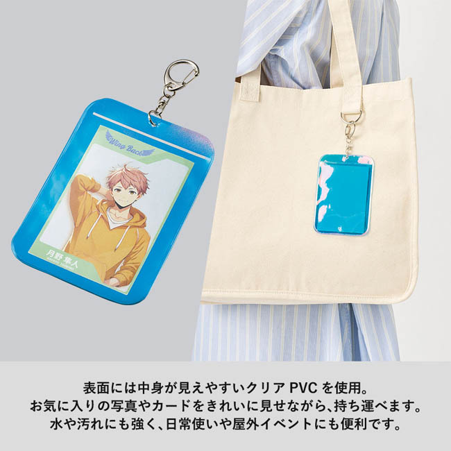 オーロラカードケース　オーロラブルー（SNS-0301056）　光で表情変わるオーロラPVCポーチ