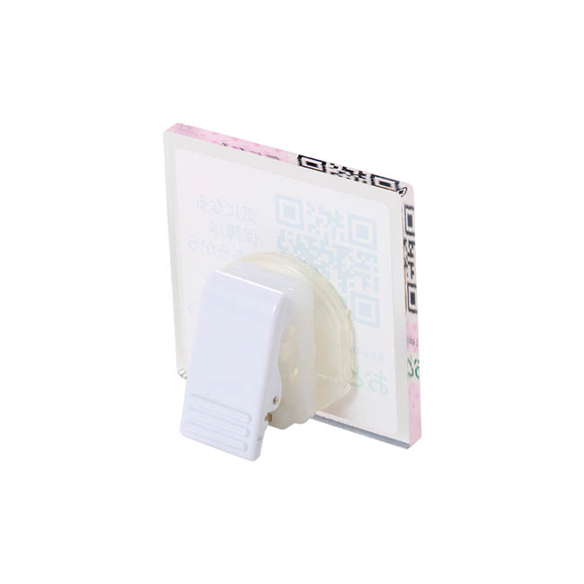 【プリント専用商品】３６０度回転アクリルクリップ　クリア（SNS-0301058）　クリア　本体