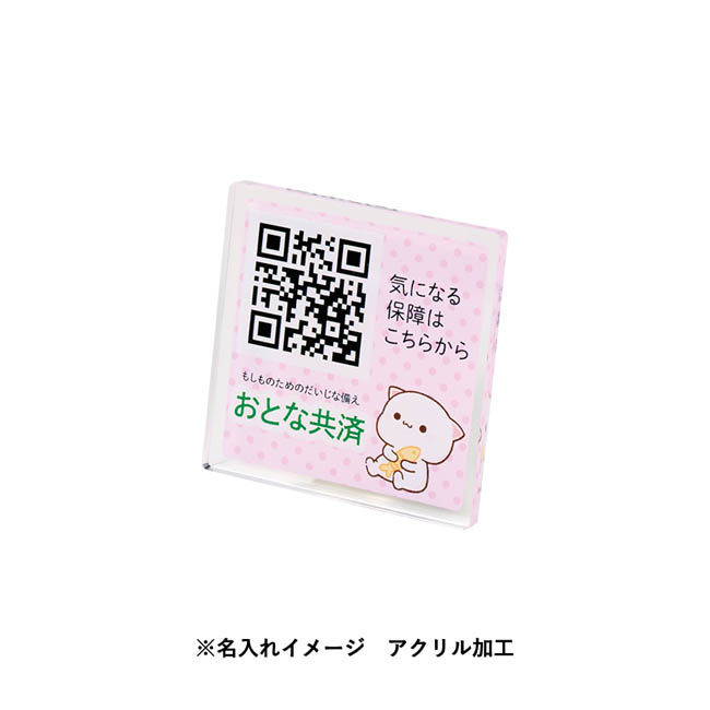 【プリント専用商品】３６０度回転アクリルクリップ　クリア（SNS-0301058）　名入れイメージ