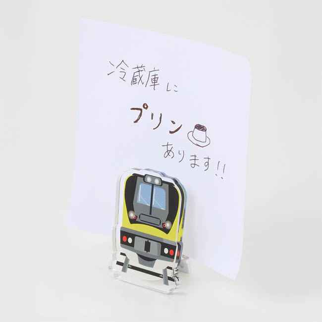 【プリント専用商品】３６０度回転アクリルクリップ　クリア（SNS-0301058）　冷蔵庫メモを伝える伝言スタンド