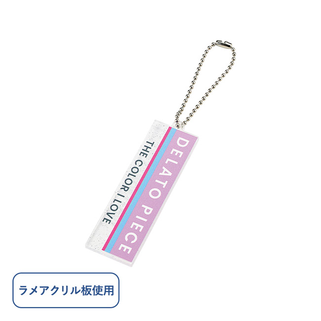 【プリント専用商品】ラメアクリルキーホルダー 65×67mm クリア(SNS-0301065)
