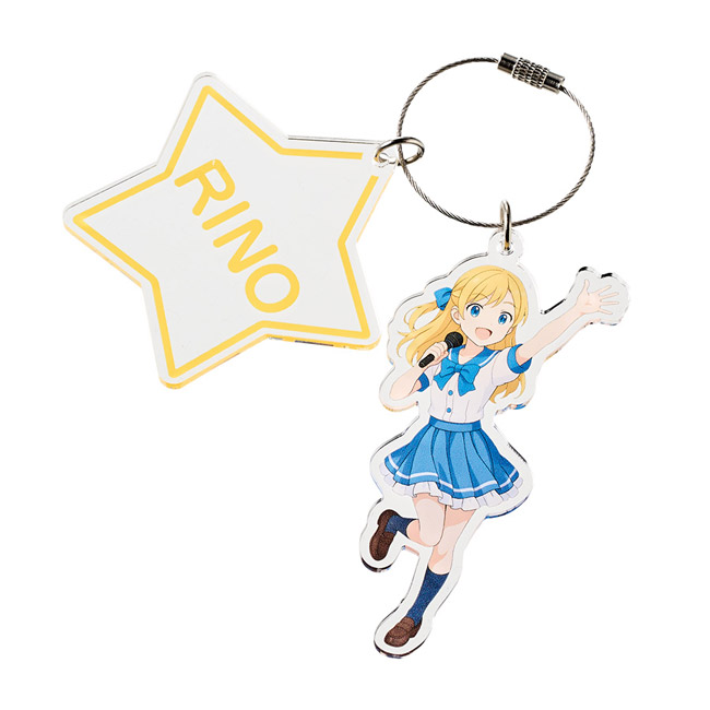 【プリント専用商品】ワイヤーリング2連アクリルキーホルダー47×88mm+65×67mm(SNS-0301070)