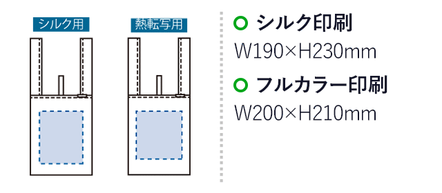 クルリト デイリーバッグv3(SNS-0301084)名入れ画像 プリント範囲 シルク:W190×H230(mm) 熱転写・DTF:W200×H210(mm)